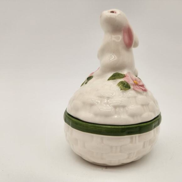 Vintage Avon Bunny Luv Ceramic TrinketBox Gift Perfect Condition Vibrant Colors - Picture 3 of 15